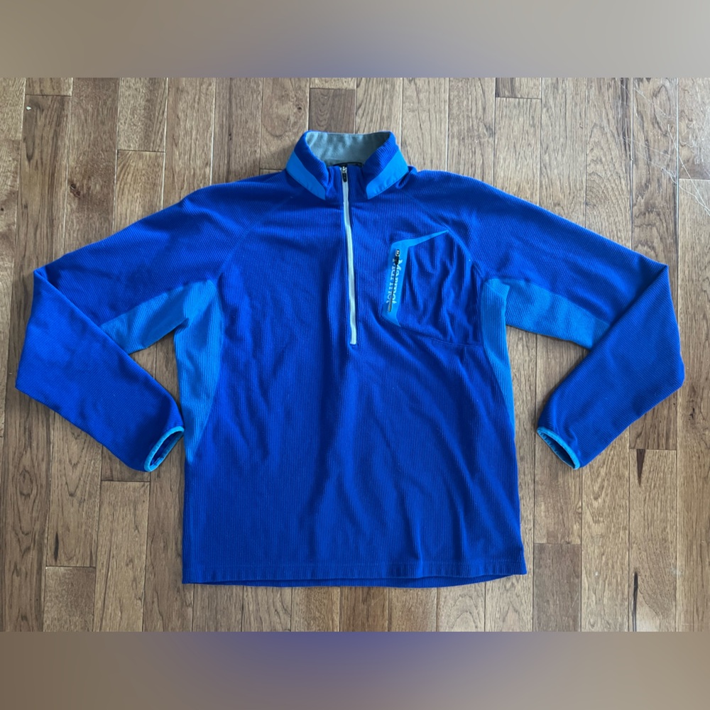 Marmot Men's Vibrant Blue Quarter Zip-Up Sweater Size XL